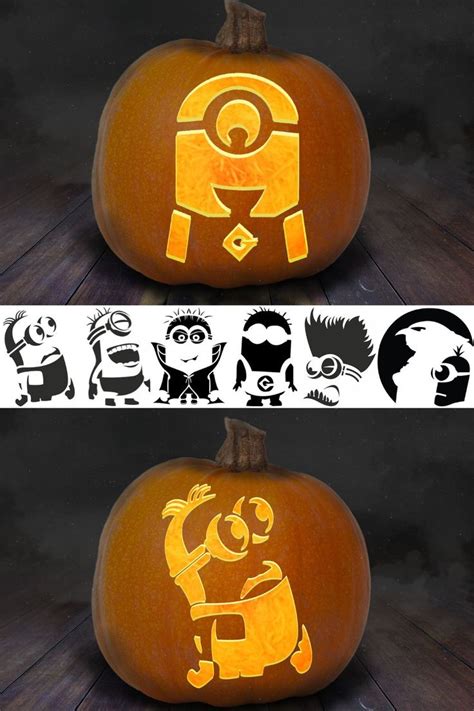 Minion Pumpkin Carving Stencil