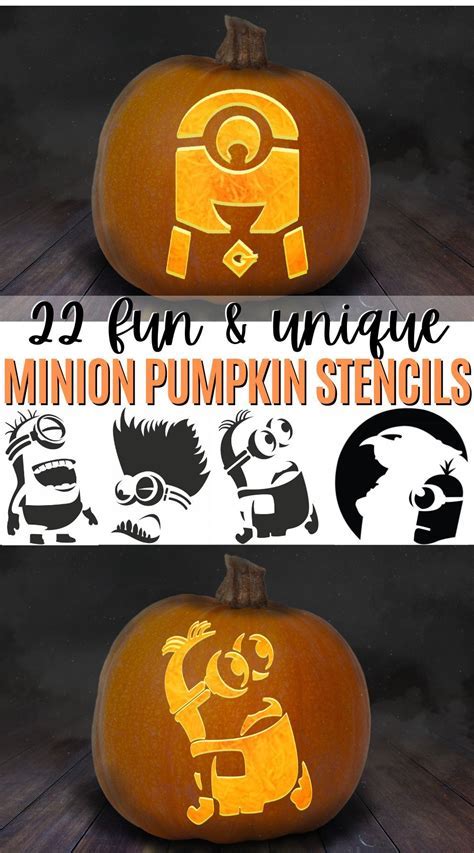 Minion Pumpkin Carving Template and Stencil