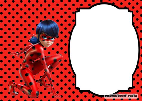 Miraculous Ladybug Invitation Templates