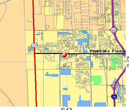 Miramar Zip Code 33029 Map