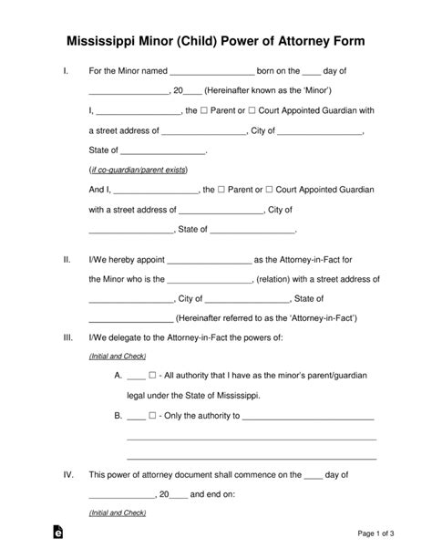 Mississippi Guardianship Forms Word