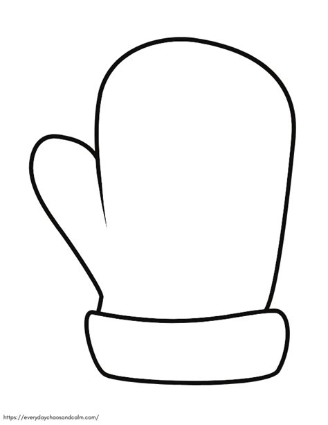 Mitten Outline with Finger