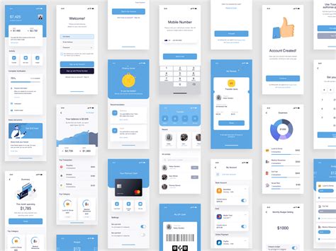 Mobile App UI Kit Template