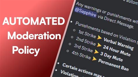 Moderation Policies for Discord Servers