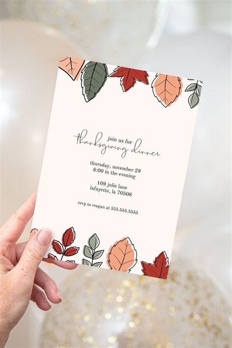 Modern Friendsgiving Invitation