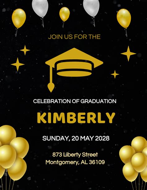 Modern Graduation Invitation