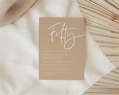 Modern Minimalist Party Invitation Template