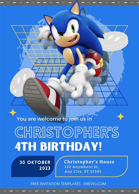 Modern Sonic Invitation