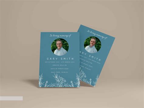 Modern and Contemporary Funeral Order of Service Template