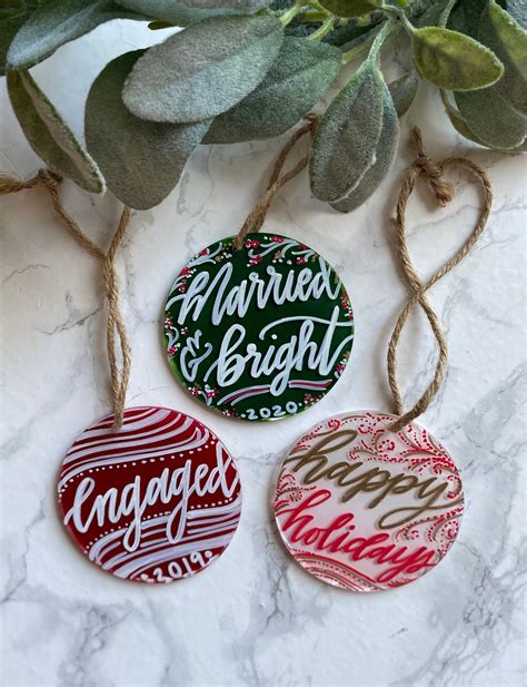 Monogrammed Acrylic Ornaments