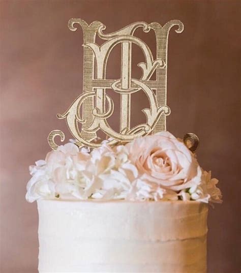 Monogrammed Cake Topper