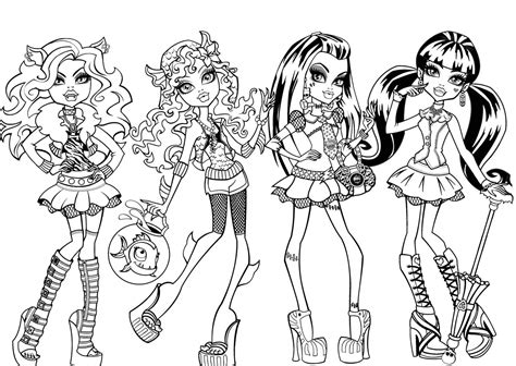 Monster High accessories coloring page