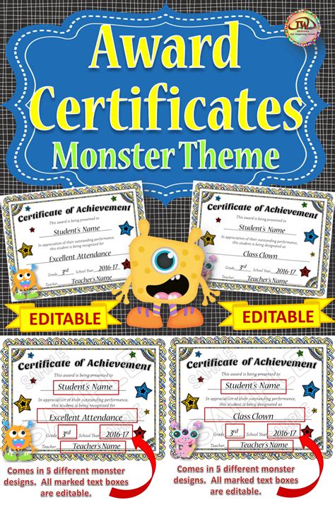 Monster High Certificate of Achievement