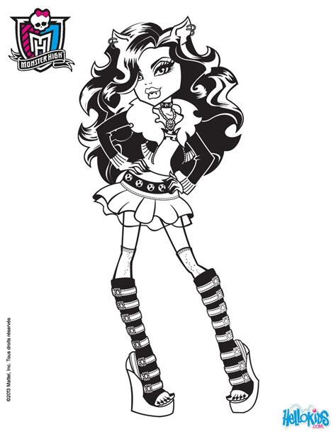 Clawdeen Wolf coloring page