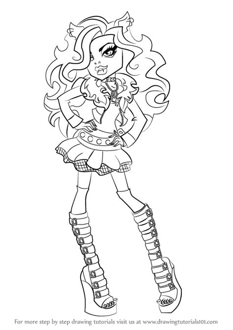 Monster High Clawdeen Wolf Drawing Template