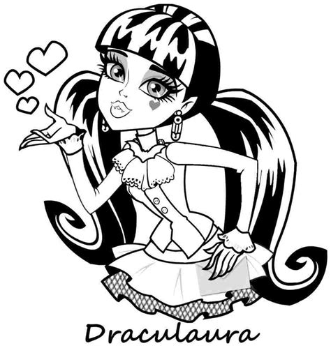 Draculaura coloring page