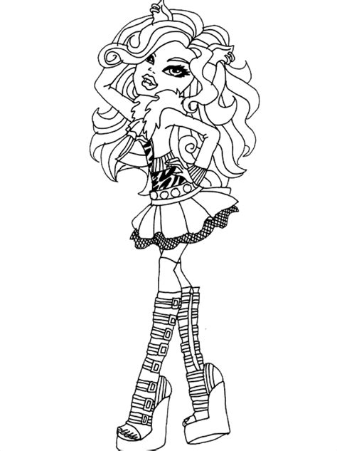 Monster High fashion coloring page