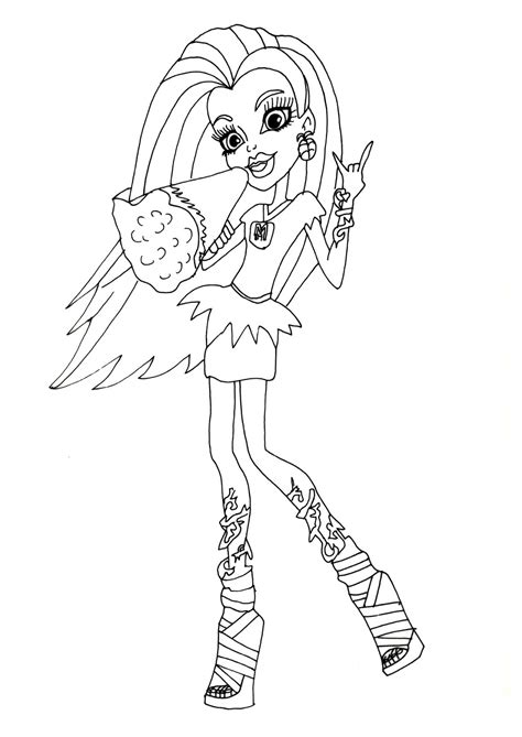 Monster High ghouls coloring page