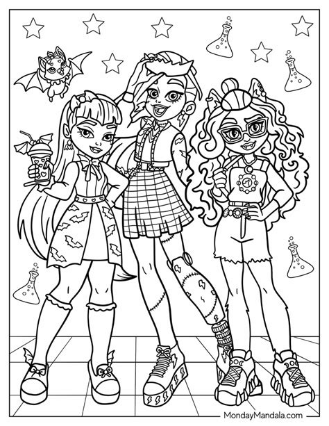 Monster High school coloring page