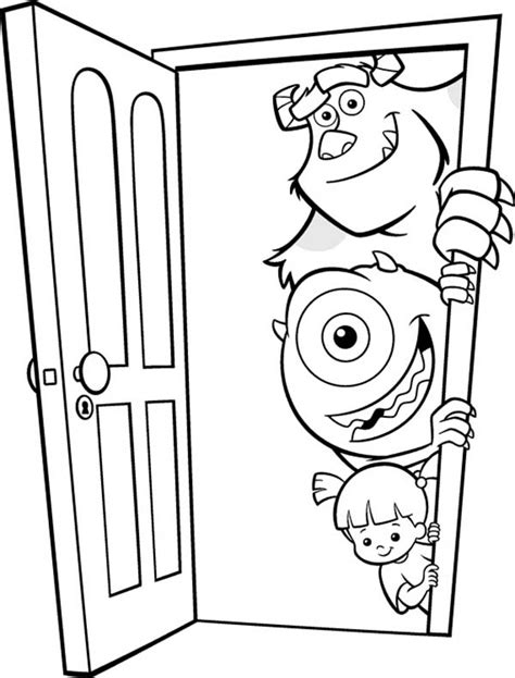 Monster Inc Doors Coloring Page