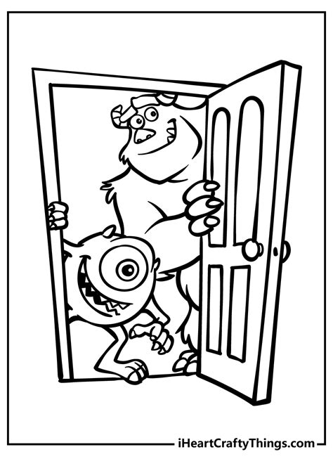 Monster Inc Doors Coloring Page Printable