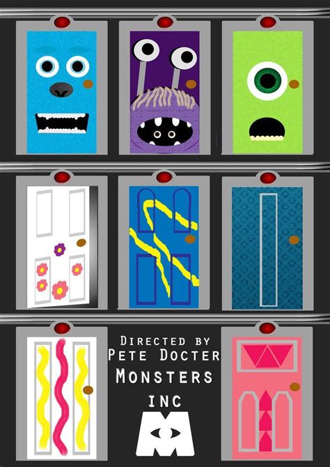 Monster Inc Doors Cutting and Pasting Template