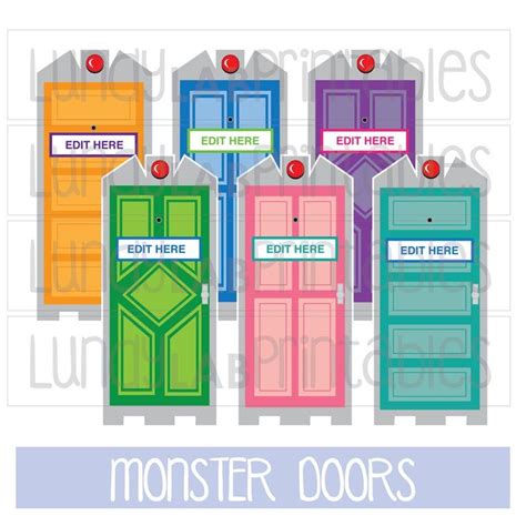 Monsters Inc Door Template 1