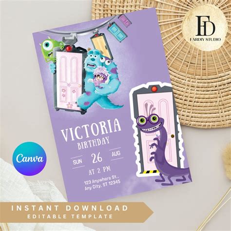 Monsters, Inc. Invitation Templates 7