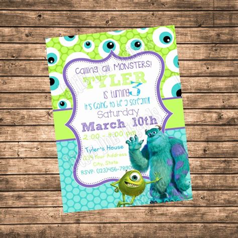 Monsters, Inc. Invitation Templates 3