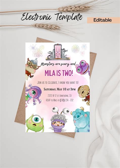 Monsters, Inc. Invitation Templates 10