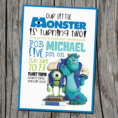 Monsters, Inc. Invitation Templates 8