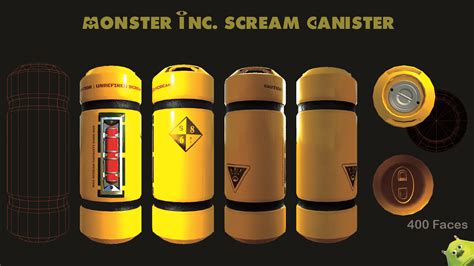 Monsters Inc Scream Canister Design