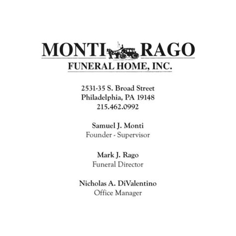 Monti Rago Funeral Arrangements