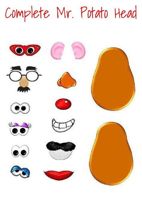 Mr. Potato Head Face Printable