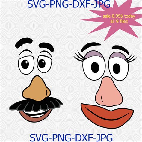 Mr. and Mrs. Potato Head Face Printables