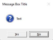 MsgBox Yes No Dialog Box Tutorial