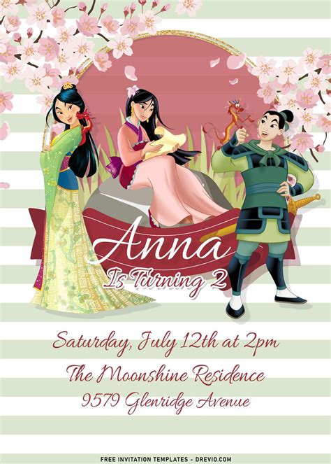 Mulan Invitation Template