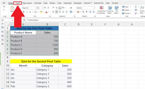 Multiple Pivot Tables On One Sheet Example 6