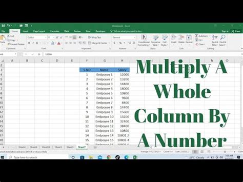 Multiplying a column by a number in Excel