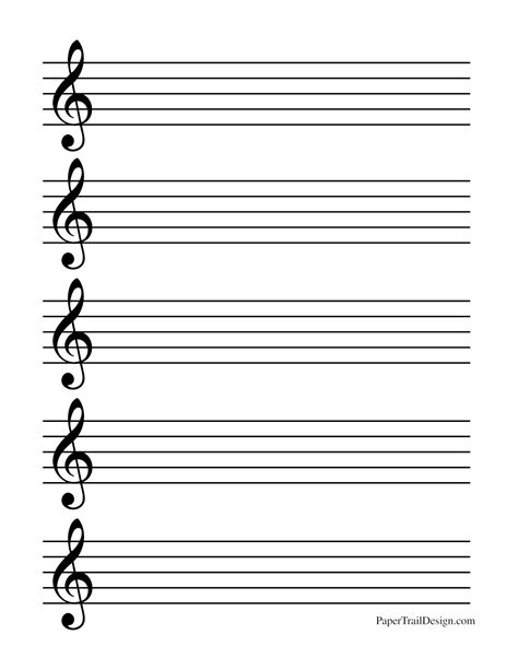 Music Staff Paper Template