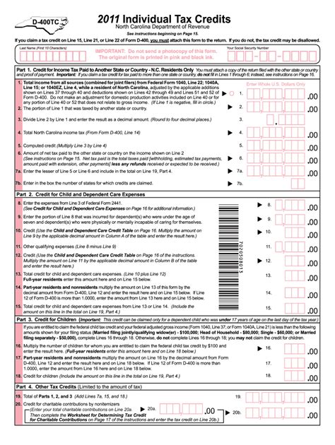 NC D-400V Form FAQs