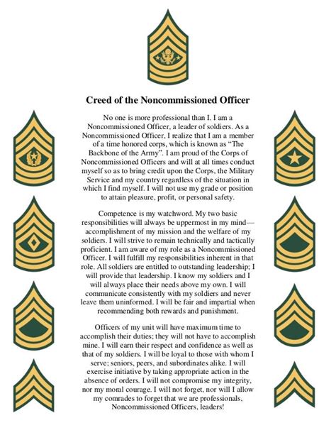 NCO Ranks Military Non-Commissioned Officer