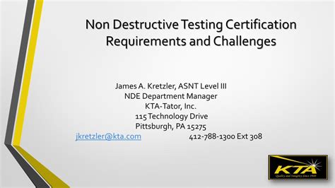 NDT Certification Requirements