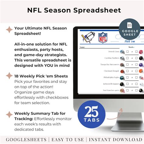NFL Pick Sheet Spreadsheet