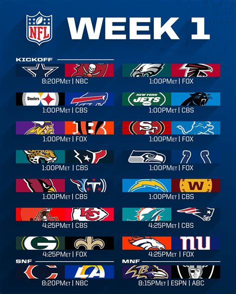 NFL Week 10 Schedule