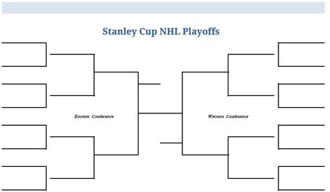 NHL Bracket Template