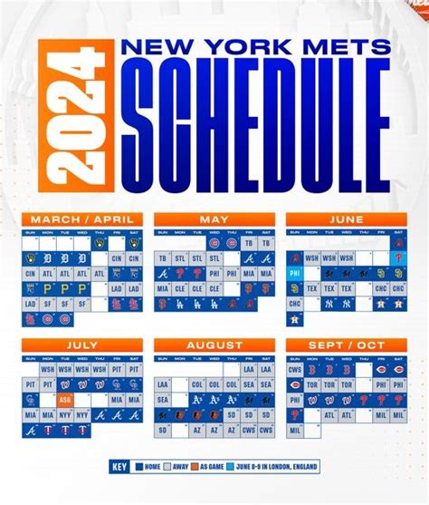 NY Mets Printable Schedule