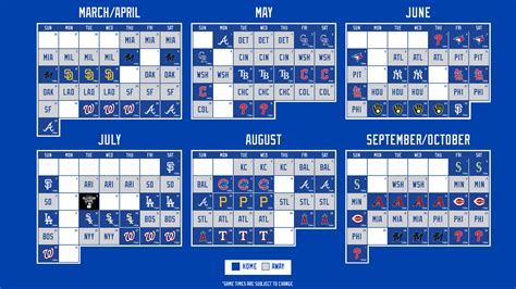 NY Mets Schedule