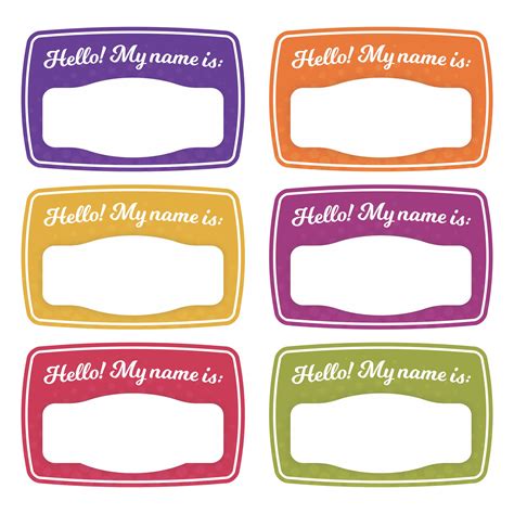 Name Tag Templates for Events