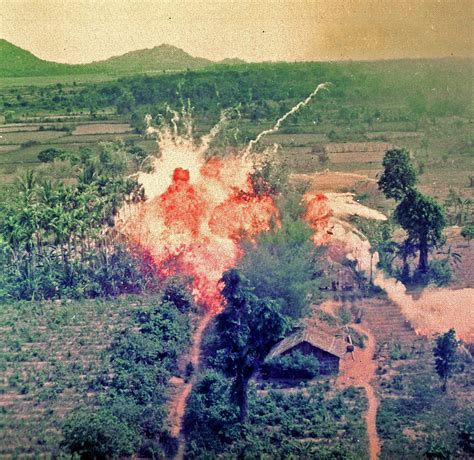 Napalm bomb being dropped during the Vietnam War